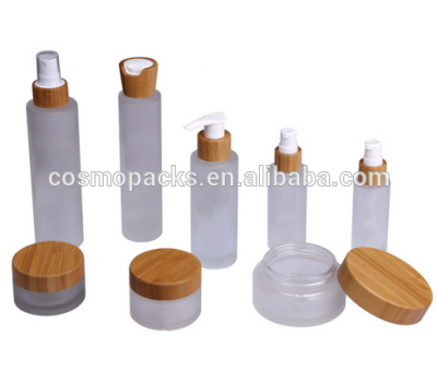 Acrylic Square Jar with Bamboo Cap Packaging,Packaging Cosmetics Glass Bamboo